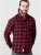 D555 Lawton LS Flannel Shirt Red - Πουκάμισα - Aνδρικά πουκαμισα μεγαλα μεγάλα μεγέθη