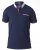 D555 GARFIELD Short Sleeve Stretch Polo Shirt Navy - Πόλο μπλουζάκια - Aνδρικά μπλουζακια πολο μεγάλα μεγέθη