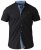 D555 Ollie Short Sleeve Shirt Black - Πουκάμισα - Aνδρικά πουκαμισα μεγαλα μεγάλα μεγέθη