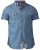 D555 Nathan Short Sleeve Shirt Blue - Πουκάμισα - Aνδρικά πουκαμισα μεγαλα μεγάλα μεγέθη