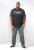 D555 Hamish T-shirt Charcoal & Black - Μακό μπλουζάκια - Aνδρικά μπλουζεσ μεγάλα μεγέθη