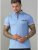 D555 Journey Fine Melange Polo Blue - Πόλο μπλουζάκια - Aνδρικά μπλουζακια πολο μεγάλα μεγέθη