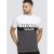D555 Morris T-shirt Charcoal - Μακό μπλουζάκια - Aνδρικά μπλουζεσ μεγάλα μεγέθη