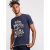 D555 Slater T-shirt Navy - Μακό μπλουζάκια - Aνδρικά μπλουζεσ μεγάλα μεγέθη