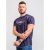 D555 Davis T-shirt Navy - Μακό μπλουζάκια - Aνδρικά μπλουζεσ μεγάλα μεγέθη