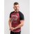D555 Evans T-shirt Burgundy - Μακό μπλουζάκια - Aνδρικά μπλουζεσ μεγάλα μεγέθη
