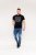 D555 Willoughby NYC Dot Printed T-Shirt Black - Μακό μπλουζάκια - Aνδρικά μπλουζεσ μεγάλα μεγέθη