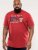 D555 Brisbane Santa Monica Route 66 Printed T-Shirt Red - Μακό μπλουζάκια - Aνδρικά μπλουζεσ μεγάλα μεγέθη