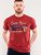 D555 Brisbane Santa Monica Route 66 Printed T-Shirt Red - Μακό μπλουζάκια - Aνδρικά μπλουζεσ μεγάλα μεγέθη