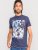 D555 Warner Guitar Printed T-Shirt Navy - Μακό μπλουζάκια - Aνδρικά μπλουζεσ μεγάλα μεγέθη
