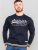 D555 Marlow Printed Crew Neck Sweatshirt Navy - φούτερ/Φούτερ με κουκούλα - φούτερ/Φούτερ με κουκούλα ανδρικά μεγάλα μεγέθη 