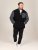 D555 Daly Quarter Zip Fleece Sweatshirt Μαύρο/Γκρι - φούτερ/Φούτερ με κουκούλα - φούτερ/Φούτερ με κουκούλα ανδρικά μεγάλα μεγέθη 