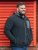 D555 Daly Quarter Zip Fleece Sweatshirt Μαύρο/Γκρι - φούτερ/Φούτερ με κουκούλα - φούτερ/Φούτερ με κουκούλα ανδρικά μεγάλα μεγέθη 