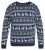 North Latitude 63144 Fjell Reindeer Knit Μπλε μαρέν - φούτερ/Φούτερ με κουκούλα - φούτερ/Φούτερ με κουκούλα ανδρικά μεγάλα μεγέθη 