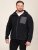 D555 Damien Micro Fleece Zip Through Hoody Μαύρο/Γκρι - φούτερ/Φούτερ με κουκούλα - φούτερ/Φούτερ με κουκούλα ανδρικά μεγάλα μεγέθη 