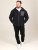 D555 Damien Micro Fleece Zip Through Hoody Μαύρο/Γκρι - φούτερ/Φούτερ με κουκούλα - φούτερ/Φούτερ με κουκούλα ανδρικά μεγάλα μεγέθη 