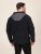 D555 Damien Micro Fleece Zip Through Hoody Μαύρο/Γκρι - φούτερ/Φούτερ με κουκούλα - φούτερ/Φούτερ με κουκούλα ανδρικά μεγάλα μεγέθη 