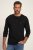 JP1880 702555 Μπλούζα Henley με μακρύ μανίκι Μαύρο - Μακό μπλουζάκια - Aνδρικά μπλουζεσ μεγάλα μεγέθη