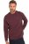 JP1880 Long Sleeve OEKO-TEX T-shirt Dark Red - Μακό μπλουζάκια - Aνδρικά μπλουζεσ μεγάλα μεγέθη