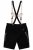 JP1880 Genuine Leather Traditional Lederhosen Shorts Black - Σορτς - Aνδρικεσ βερμουδεσ μεγαλα μεγάλα μεγέθη