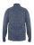 D555 Wilmington Zipper And Button Neck Sweater Blue - φούτερ/Φούτερ με κουκούλα - φούτερ/Φούτερ με κουκούλα ανδρικά μεγάλα μεγέθη 