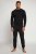 JP1880 Two-piece Pyjamas Long Sleeve and Long Trousers Black - Εσώρουχα/Μαγιό - Aνδρικά Εσώρουχα μεγάλα μεγέθη