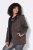 Ulla Popken 812880 Πλεκτό μπουφάν fleece με teddy fleece Taupe - Ρούχα φλις - 