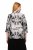 Ulla Popken 816673 Oversized ζακάρ σακάκι με μανίκι 3/4 Μαύρο - Μπλέιζερ - Σακάκια σε Μεγάλα Μεγέθη για Γυναίκες