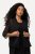 Ulla Popken 817211 Oversized σιφόν μπουφάν με γιακά σάλι Μαύρο - Μπουφάν - Γυναικεία μπουφάν μεγάλα μεγέθη