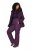 Ulla Popken 822018 Αδιάβροχο τεχνικό παντελόνι με φόδρα fleece Δαμασκηνί - Αδιάβροχα - 