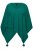Ulla Popken Knit Pointed Hem Poncho Emerald Green - φούτερ/Φούτερ με κουκούλα - 