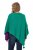 Ulla Popken Knit Pointed Hem Poncho Emerald Green - φούτερ/Φούτερ με κουκούλα - 