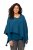 Ulla Popken Knit Pointed Hem Poncho Cerulean - φούτερ/Φούτερ με κουκούλα - 