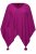 Ulla Popken Knit Pointed Hem Poncho Berry - φούτερ/Φούτερ με κουκούλα - 