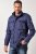 JP1880 Field Jacket with Badges Vintage Look Light Azure Blue - Μπουφάν - Aνδρικά μπουφαν μεγάλα μεγέθη