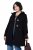 Ulla Popken 829347 Παλτό duffle Μαύρο - Παλτό - Γυναικεία Παλτό σε Μεγάλα Μεγέθη