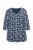 Ulla Popken Snowflake Print 3/4 Sleeve A-Line Tee Navy - Τυπωμένα T-shirts για γυναίκες - 
