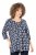 Ulla Popken Snowflake Print 3/4 Sleeve A-Line Tee Navy - Τυπωμένα T-shirts για γυναίκες - 