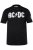 JP1880 AC/DC Classic Logo Band T-Shirt Black - Μακό μπλουζάκια - Aνδρικά μπλουζεσ μεγάλα μεγέθη