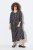 Ulla Popken 839518 Φόρεμα με animal print και μανίκια 3/4 Ανθρακί - Μάξι φορέματα - Maxi Φορέματα σε Μεγάλα Μεγέθη