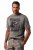 JP1880 Beer King Design Vintage Looking T-Shirt Gray - Μακό μπλουζάκια - Aνδρικά μπλουζεσ μεγάλα μεγέθη