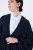 Ulla Popken 841117 Πλεκτό oversized πόντσο με στρας Σκούρο μπλε - Πόντσο και κάπες - 