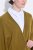 Ulla Popken 841117 Πλεκτό oversized πόντσο με στρας Λαδί - Πόντσο και κάπες - 