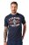 JP1880 T-Shirt Short Sleeve Chest Print Navy - Μακό μπλουζάκια - Aνδρικά μπλουζεσ μεγάλα μεγέθη