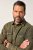 JP1880 Denim Shirt Long Sleeve Olive Green - Πουκάμισα - Aνδρικά πουκαμισα μεγαλα μεγάλα μεγέθη