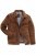 JP1880 Leather Jacket Genuine Cowhide Brown - Μπουφάν - Aνδρικά μπουφαν μεγάλα μεγέθη