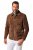 JP1880 Leather Jacket Genuine Cowhide Brown - Μπουφάν - Aνδρικά μπουφαν μεγάλα μεγέθη