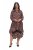 Ulla Popken 842979 Φόρεμα με animal print Καφέ - Μίντι φορέματα - Γυναικεία Midi Φορέματα σε Μεγάλα Μεγέθη