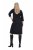 Ulla Popken 843326 Φόρεμα φούτερ με μανίκια 3/4 Μαύρο - Φορέματα φούτερ - 