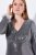 Ulla Popken 845145 Φόρεμα με παγιέτες με V λαιμόκοψη Ασημί - Βραδινά φορέματα - Βραδινά φορέματα σε μεγάλα μεγέθη